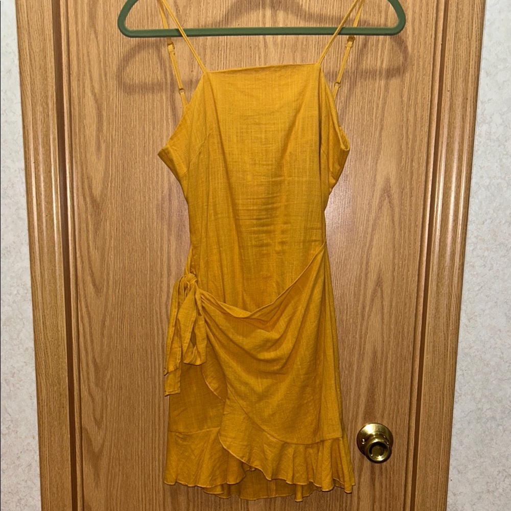 SHEIN Asymmetrical Yellow Dress